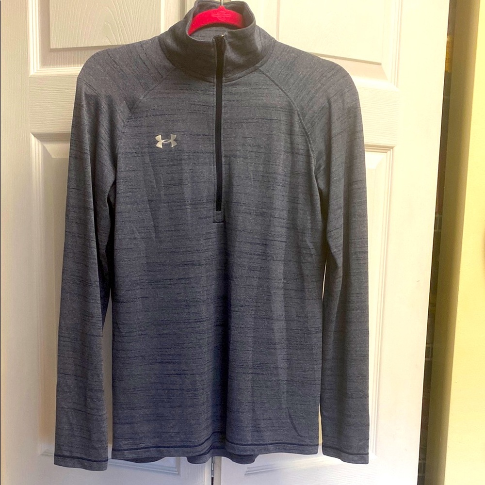 Under Armour Dark Blue/Gray with Quarter Zip up Performance Pullover